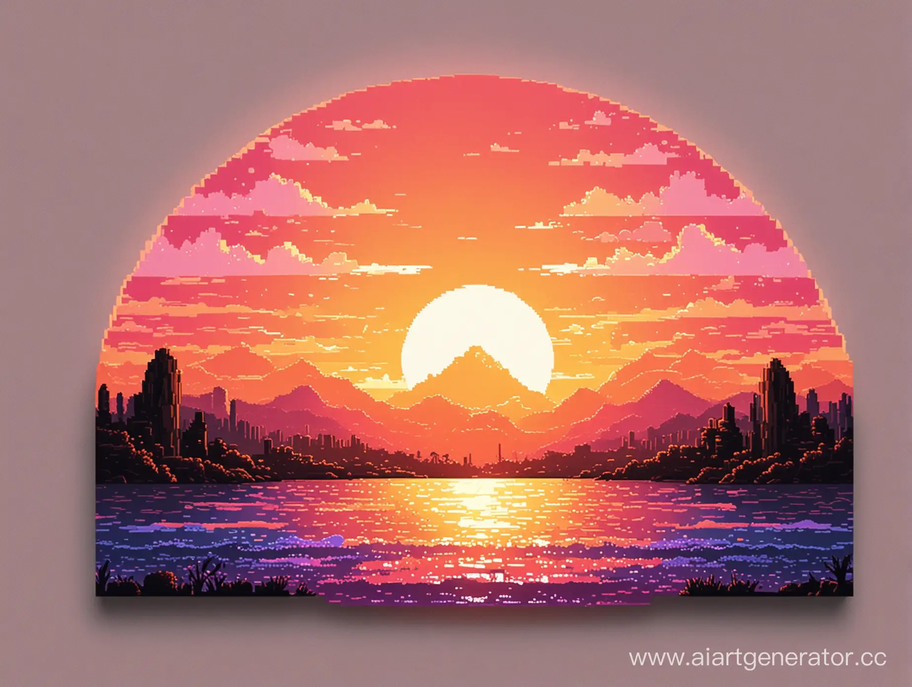 Vibrant-Sunset-Pixel-Art-Luminous-Landscape-in-Digital-Pixels