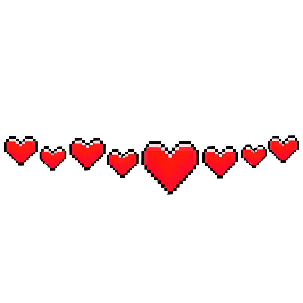 large red  pixel heart