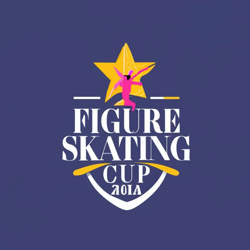 logo, figure skating symbols, with the text "Channel One Figure Skating Cup 2024", typography, be used in Sports Fitness industry