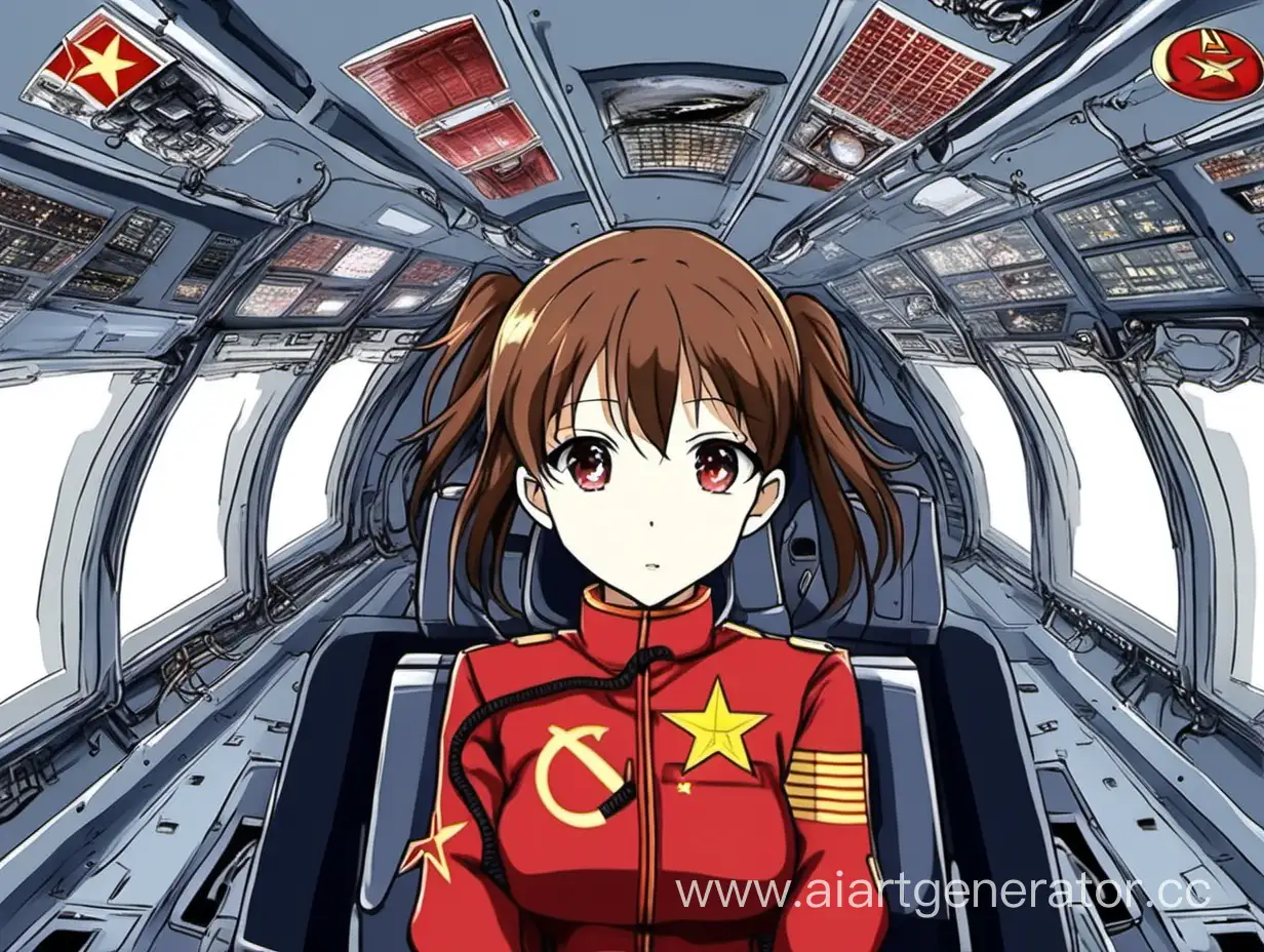 Anime-chan in a spaceship, communism