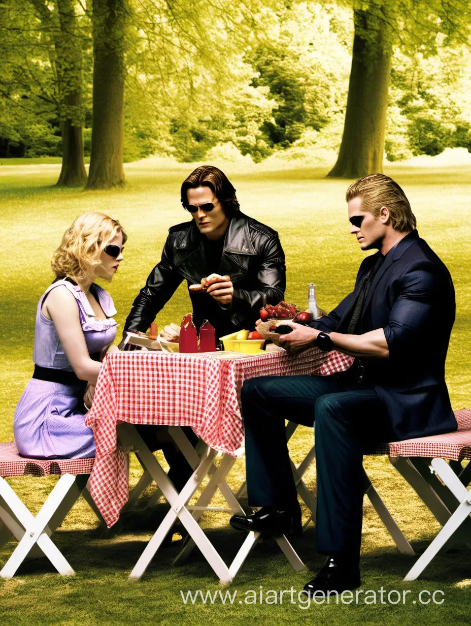 Sam-Winchester-and-Albert-Wesker-Enjoying-a-Serene-Picnic-with-Companions