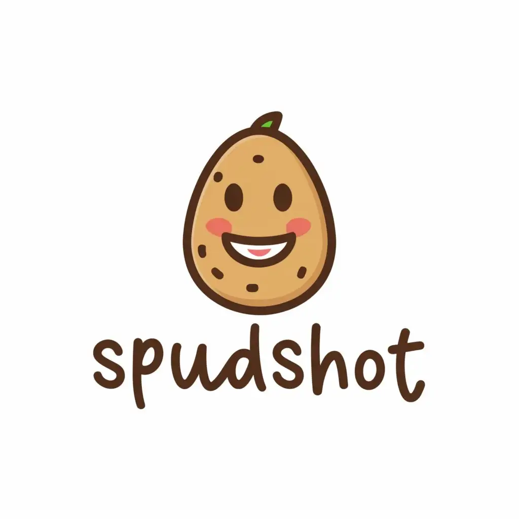 a logo design,with the text "Spudshot", main symbol:potato,Moderate,clear background