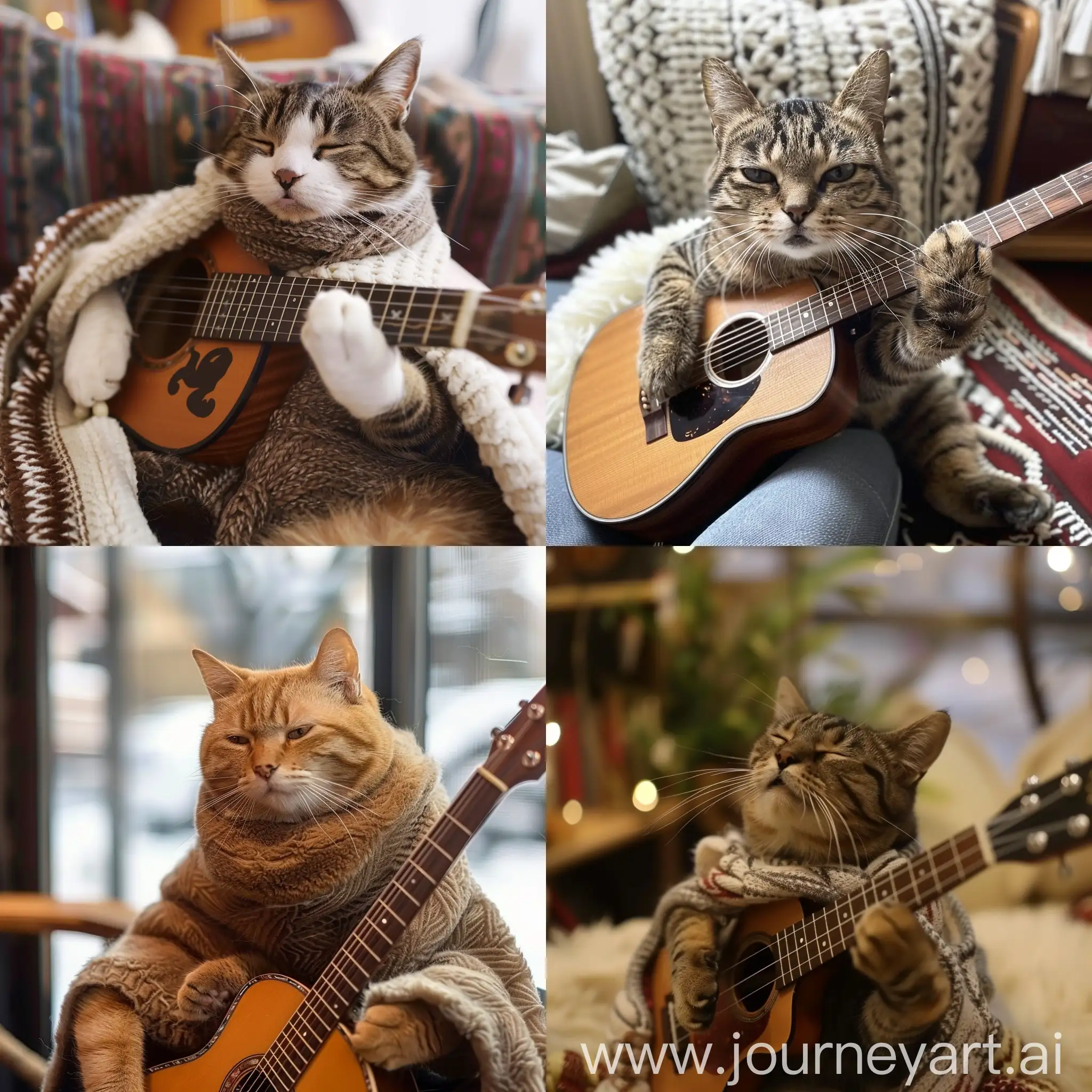 Cute-Cat-Playing-Guitar-with-Joyful-Expression