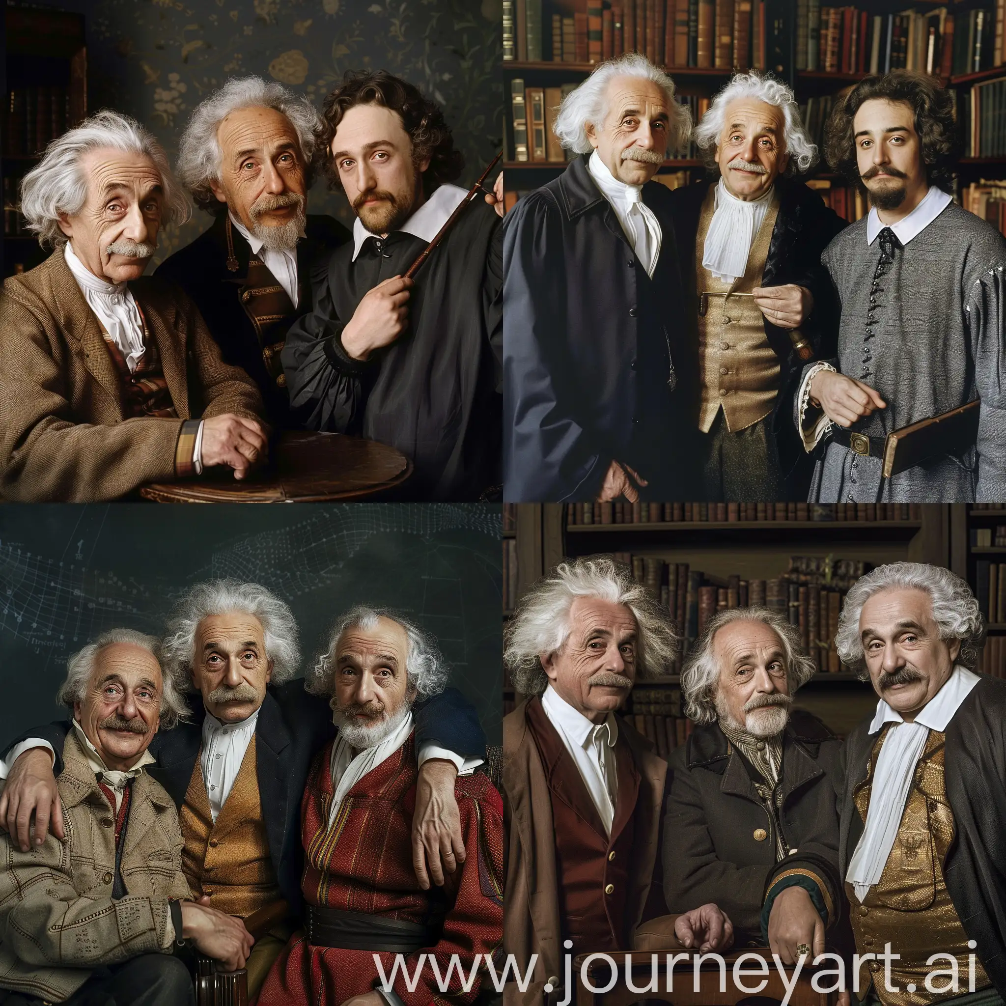 Einstein-Gauss-and-Shakespeare-in-a-Thoughtful-Encounter
