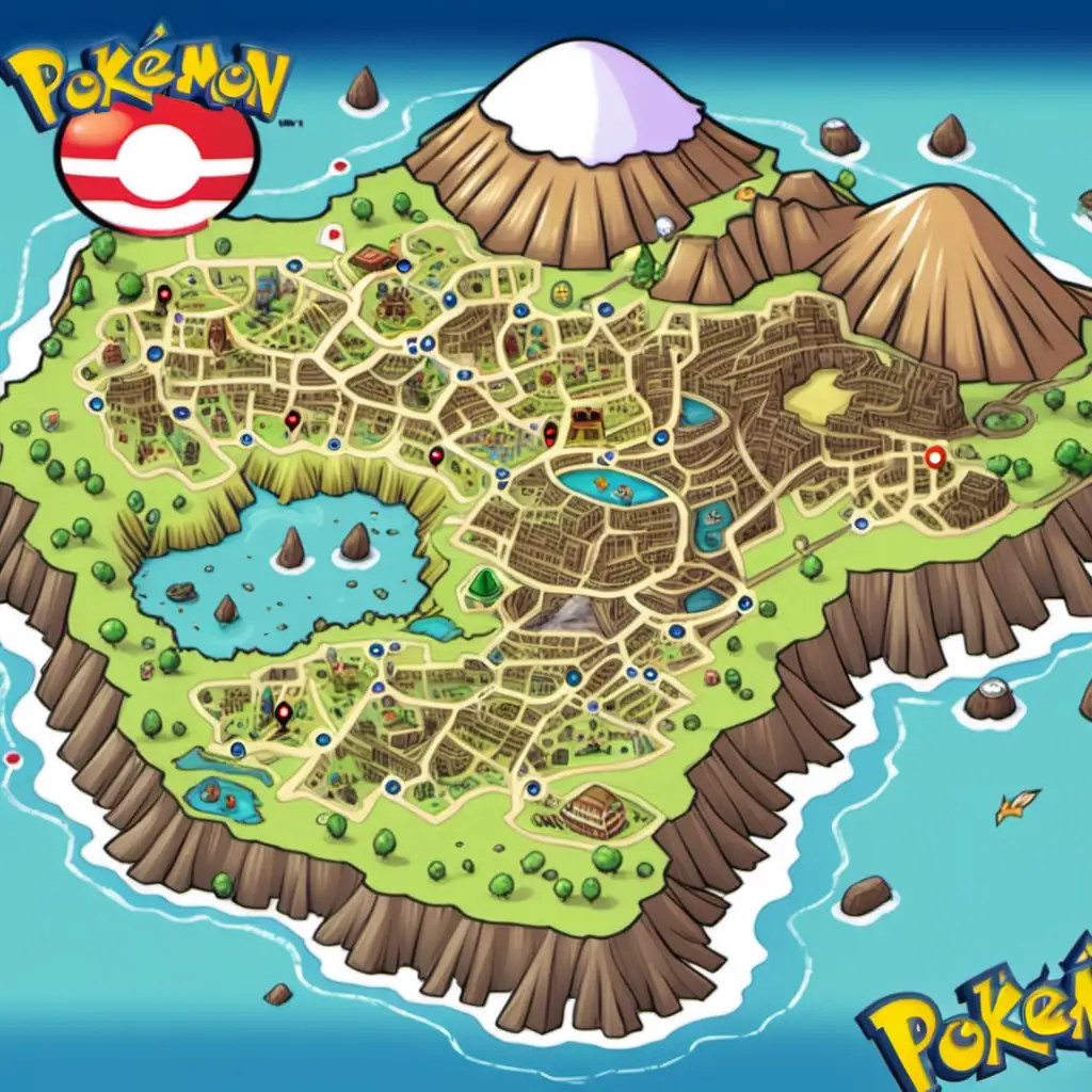 Mapa pokemon inspirado en Perú