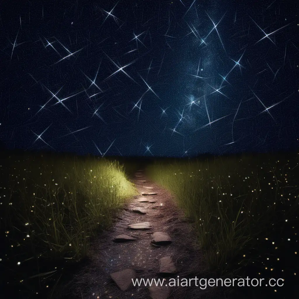 Enchanting-Starry-Path-Through-Mystical-Forest