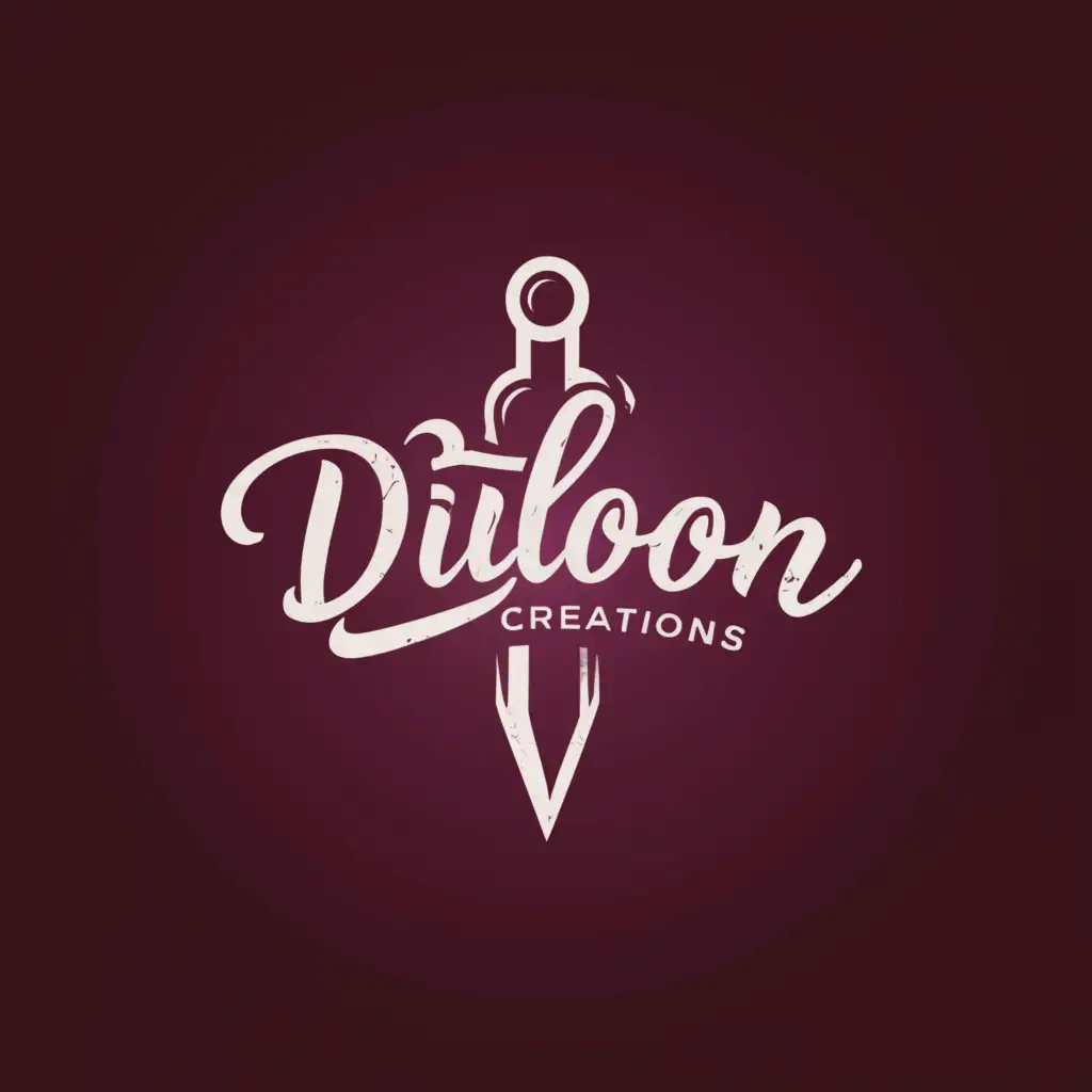 a logo design,with the text "diloCreations", main symbol:cutting pen,Moderate,be used in Entertainment industry,clear background