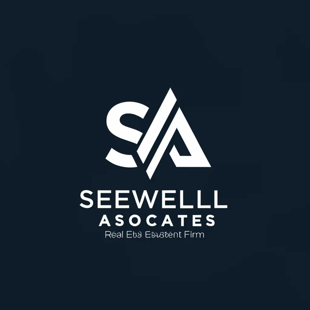 a logo design,with the text "Sewell Associates", main symbol:Craft a realistic and contemporary logo for Sewell Associates, a forward-thinking real estate investment firm specializing in property solutions and acquisitions. The logo should be unique and instantly recognizable, conveying trust and reliability in the real estate investing industry of 2024.

Incorporate sleek and clean design elements that reflect the modernity of the company, while also evoking a sense of stability and professionalism. Consider using geometric shapes or abstract forms to symbolize the diverse solutions offered by Sewell Associates in property acquisition and management.

Ensure the color palette is sophisticated and timeless, with hues that inspire confidence and trust. Incorporate subtle visual elements that suggest growth, opportunity, and progress in the real estate market.

The final logo should stand out as a distinctive mark of excellence, positioning Sewell Associates as a trusted leader in the industry of property solutions and acquisitions.,complex,clear background