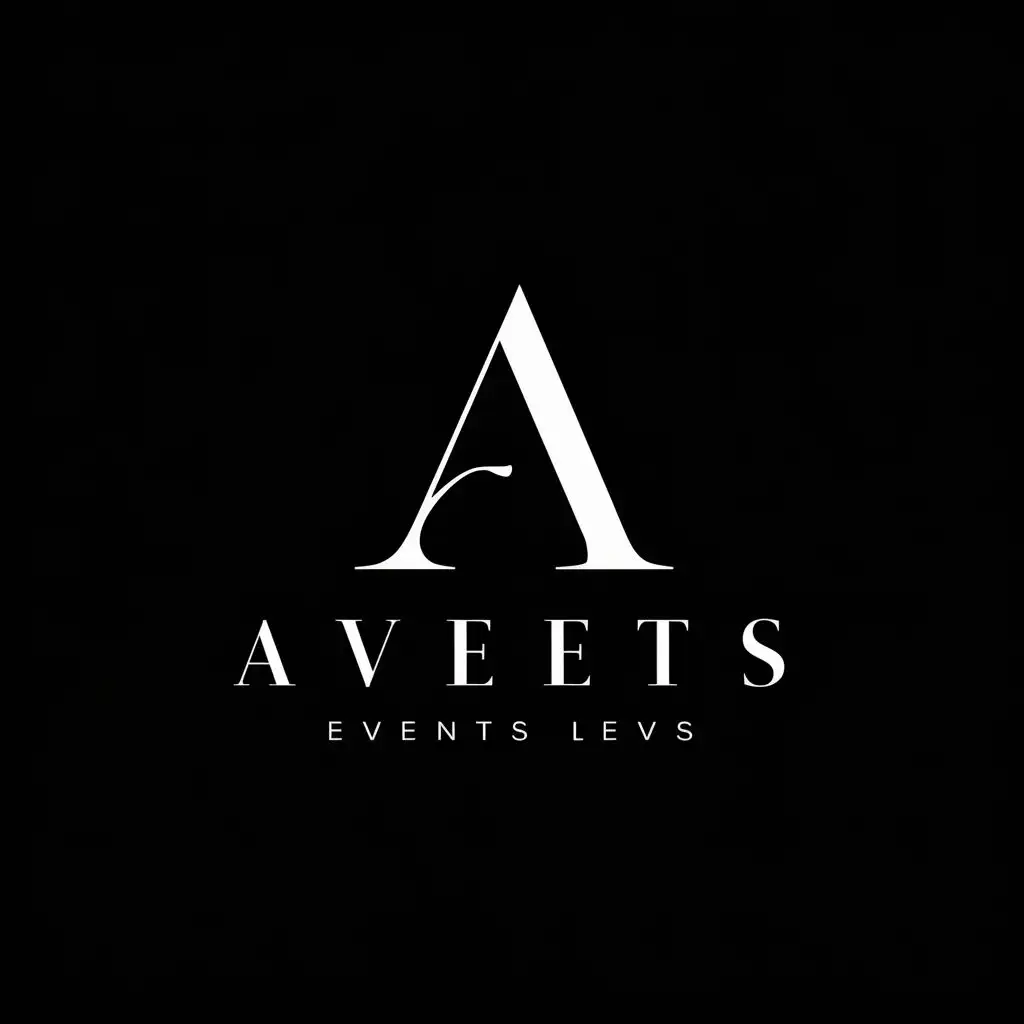 logo, A, with the text "A", typography, be used in Events industry