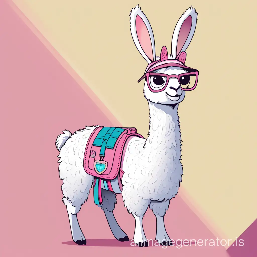 llama version of the bunny in Zooptopia vector