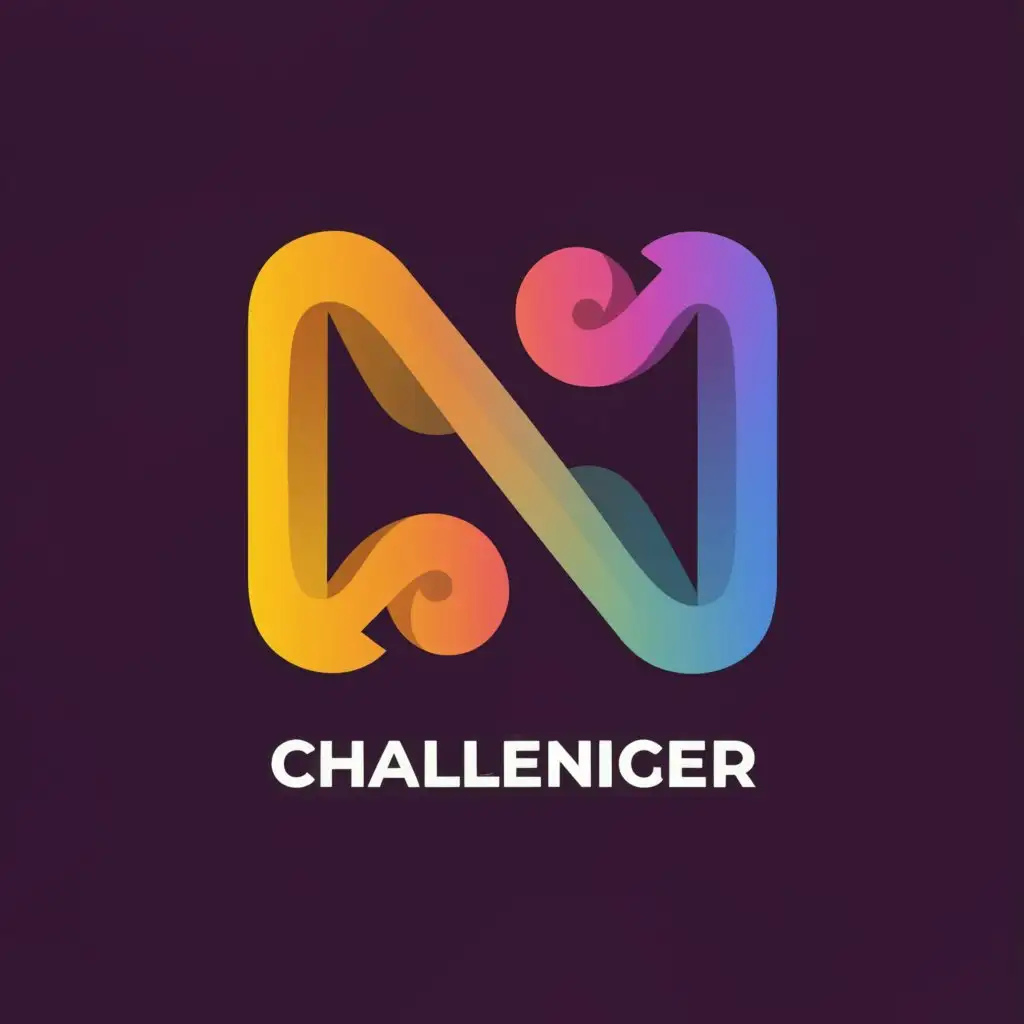 Logo-Design-For-Challenger-Security-Bold-a-n-challenger-with-Colored-Outer-Lines