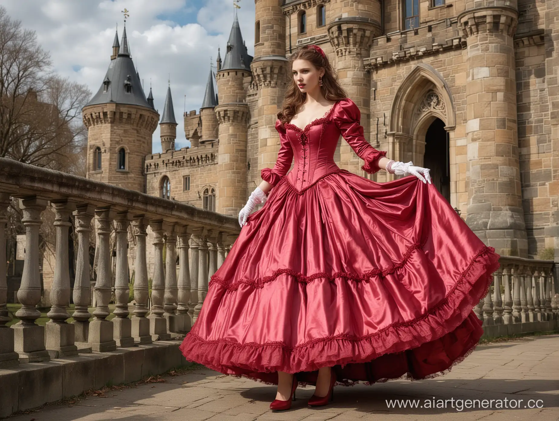 Lavish-Vampire-in-Red-Dress-by-Ominous-Castle