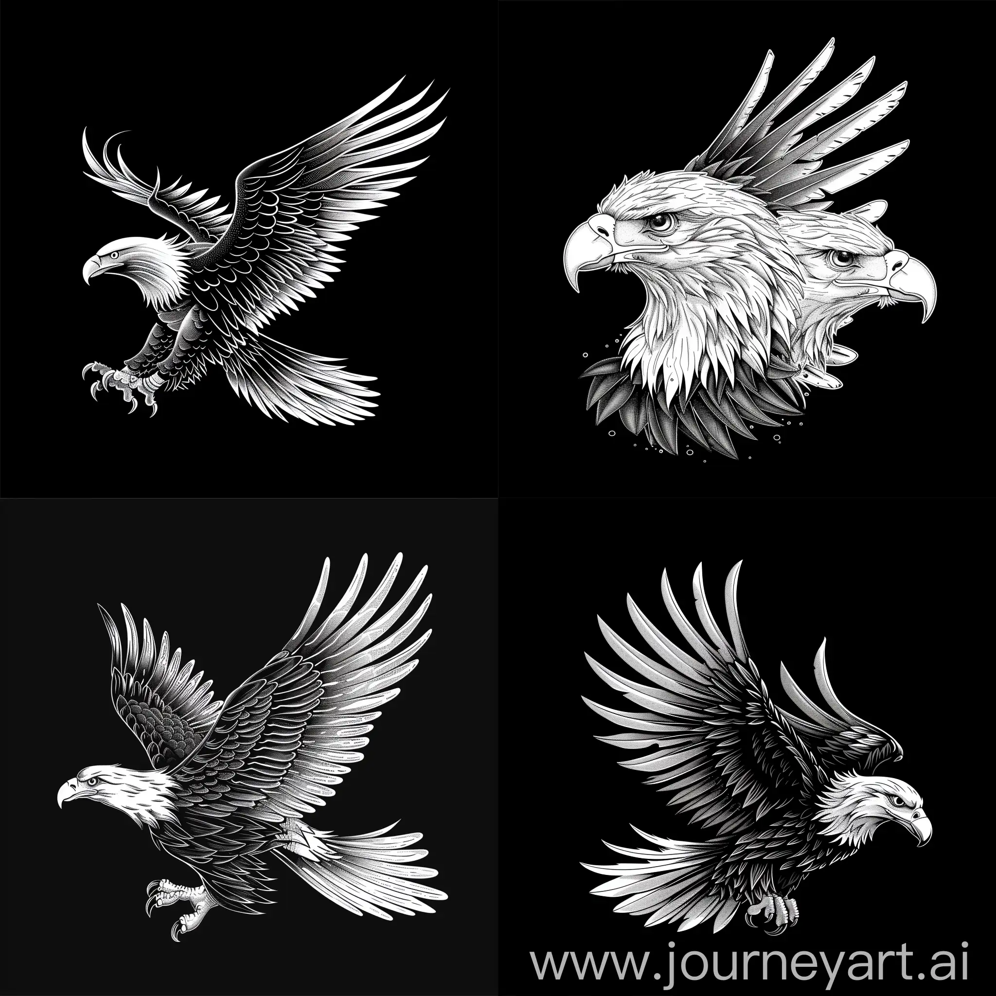 Majestic-Eagle-Logo-Design-with-Detailed-Feathers