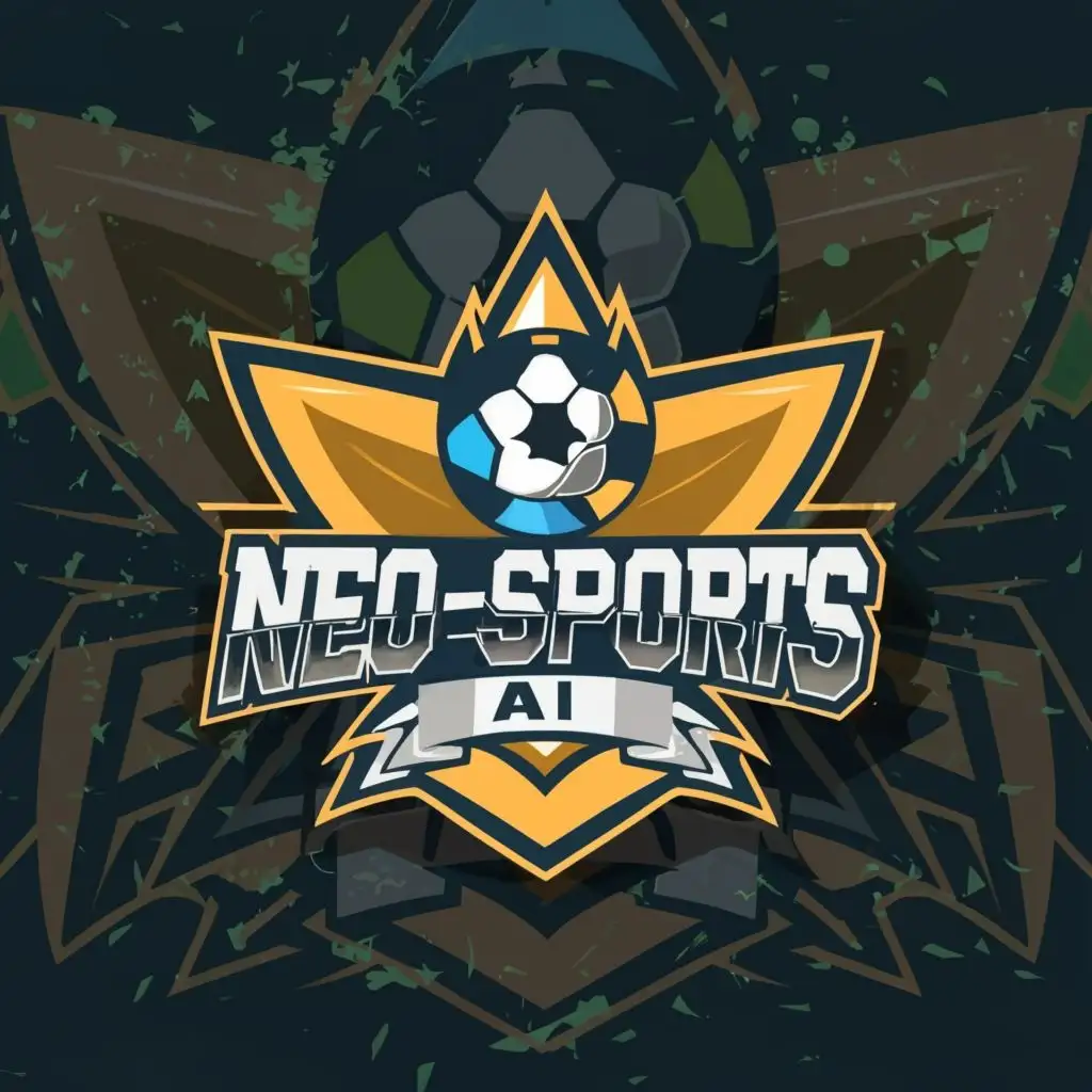 logo, star, ball, with the text "Neosports AI", typography, be used in Sports Fitness industry