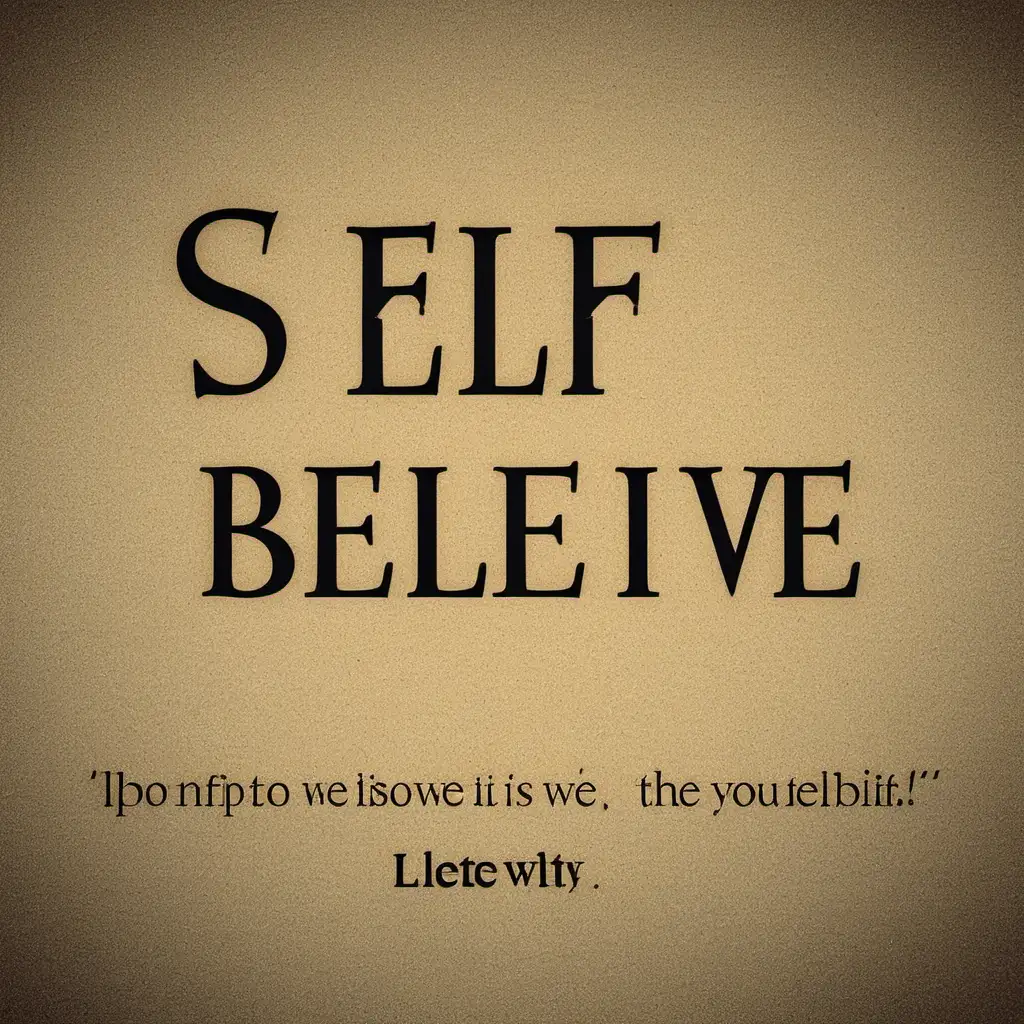 Self believe