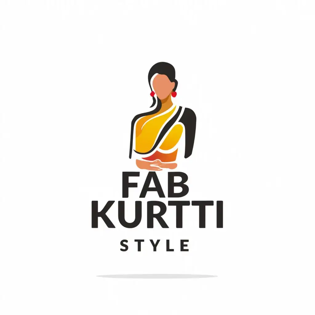 a logo design,with the text "FAB kurti STYLE", main symbol:Women clothing,Moderate,be used in Retail industry,clear background