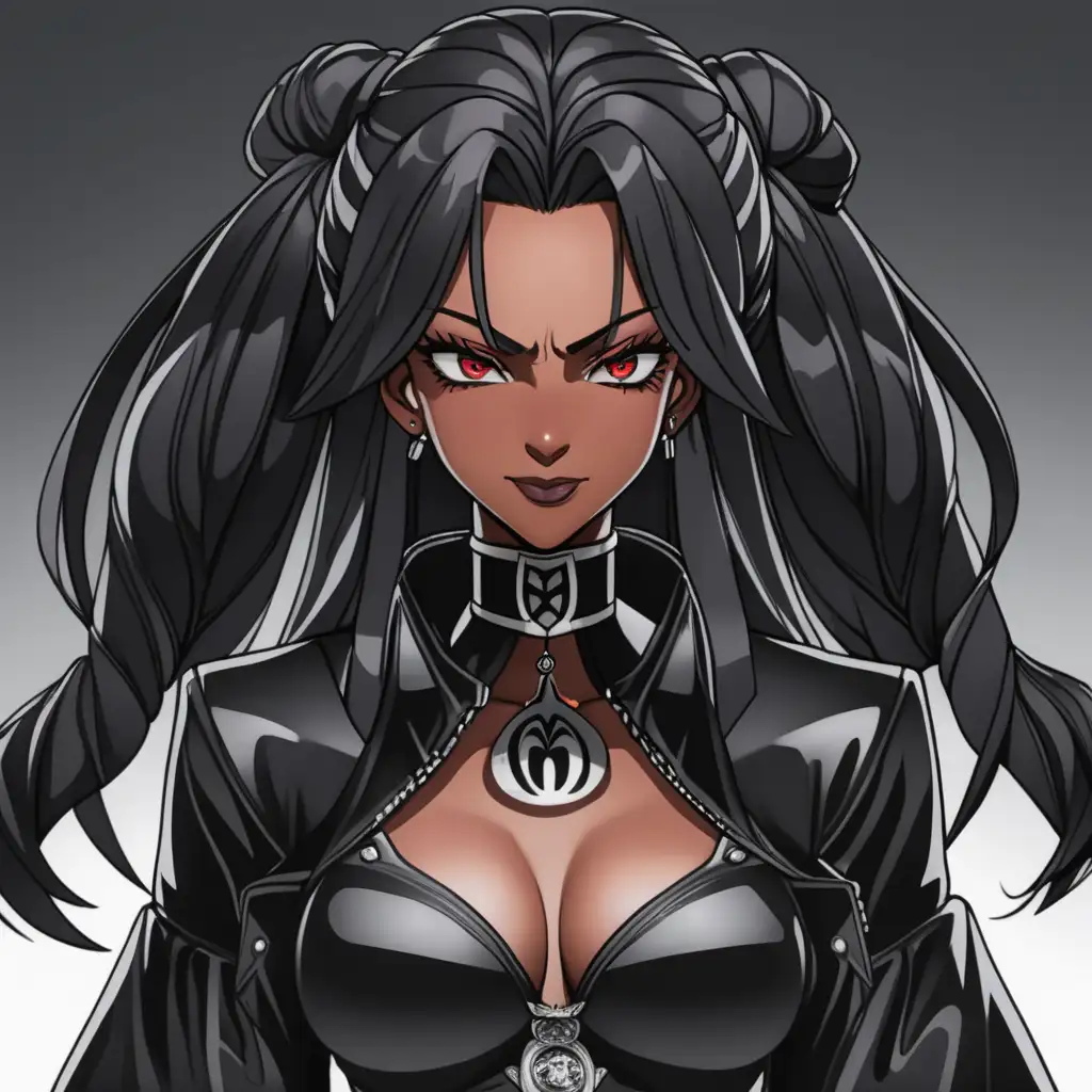Sinister Anime Woman Dark and Villainous Characters in Black
