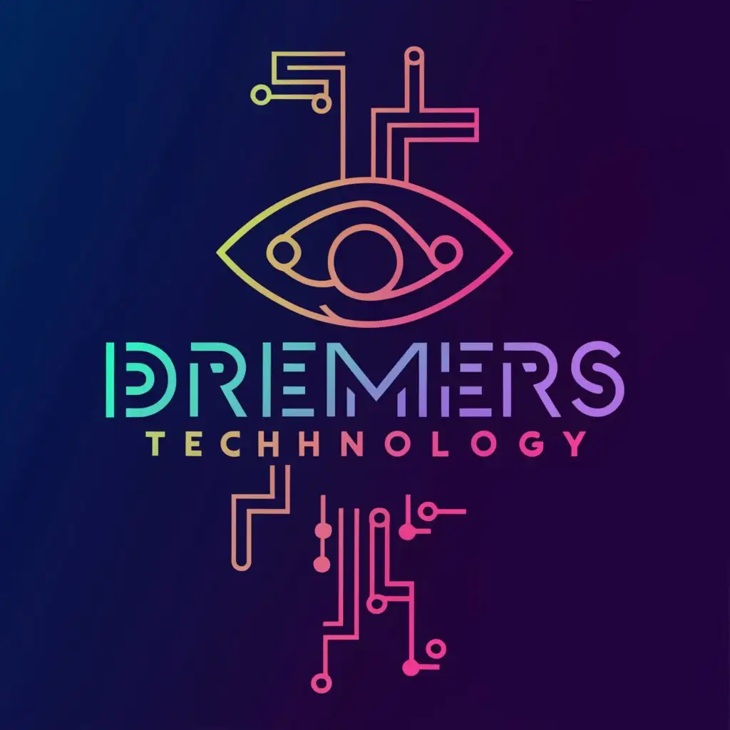 a logo design,with the text "Dreamers", main symbol:Dream technology,Minimalistic,clear background