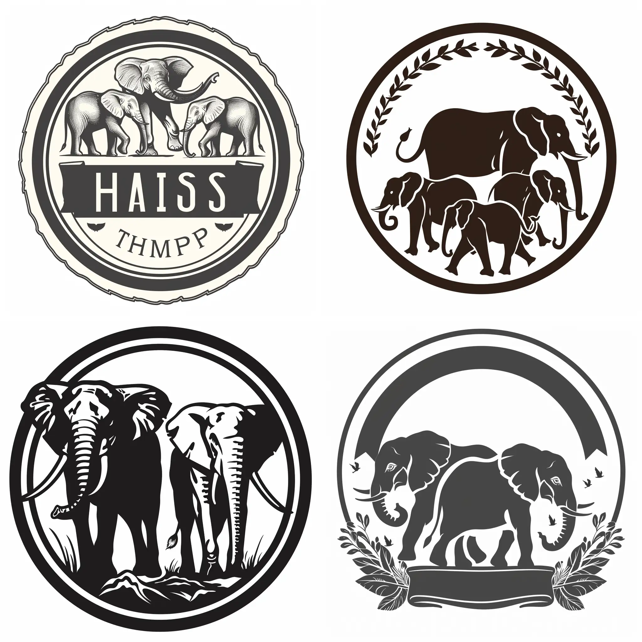 Elephant-Museum-Logo-Majestic-Pachyderms-in-Emblematic-Art