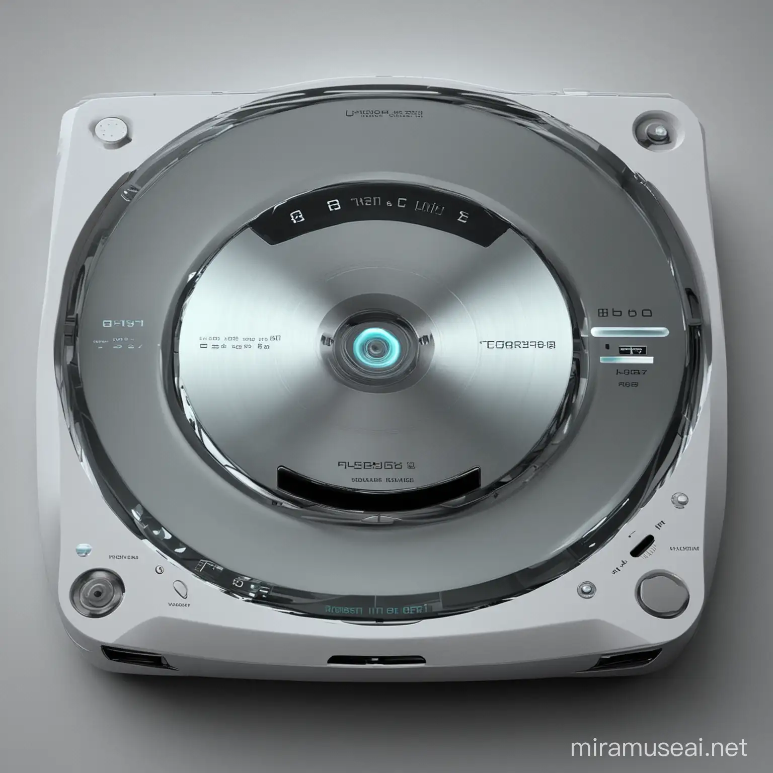Futuristic Technological CD Player with Sleek Design