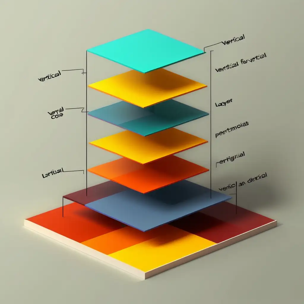 Vibrant Vertical Layer Diagram in Different Colors