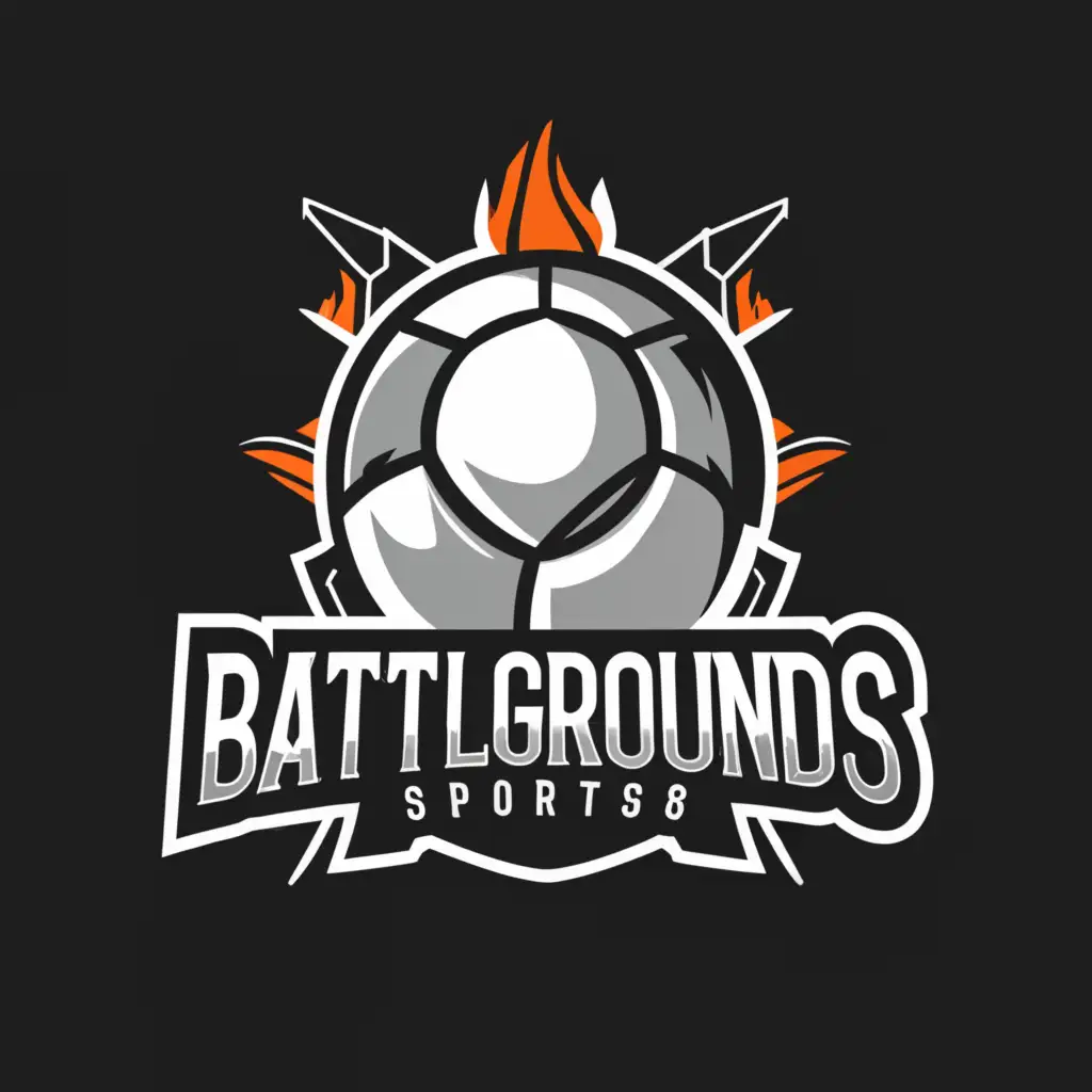 a logo design,with the text "Battlegrounds", main symbol:Soccer,Moderate,be used in Sports Fitness industry,clear background