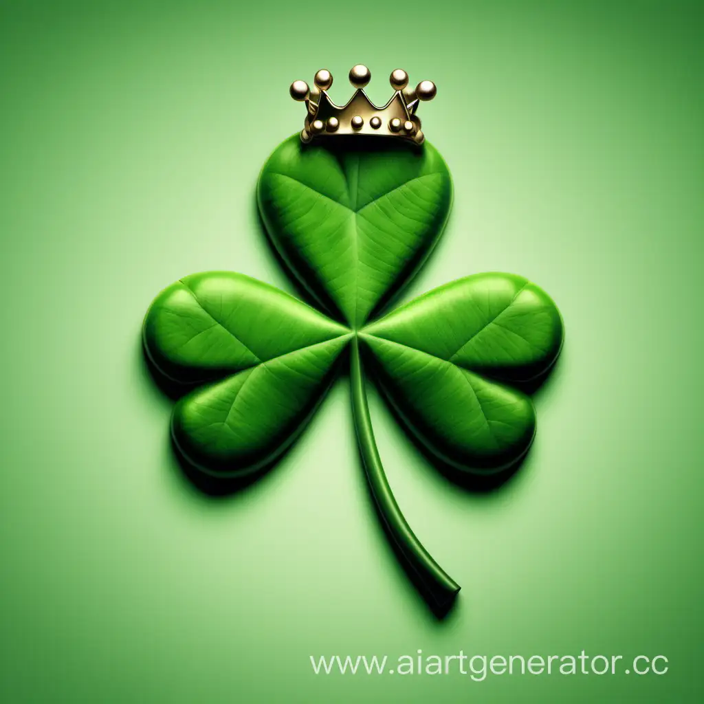 a clover leaf with crown on it