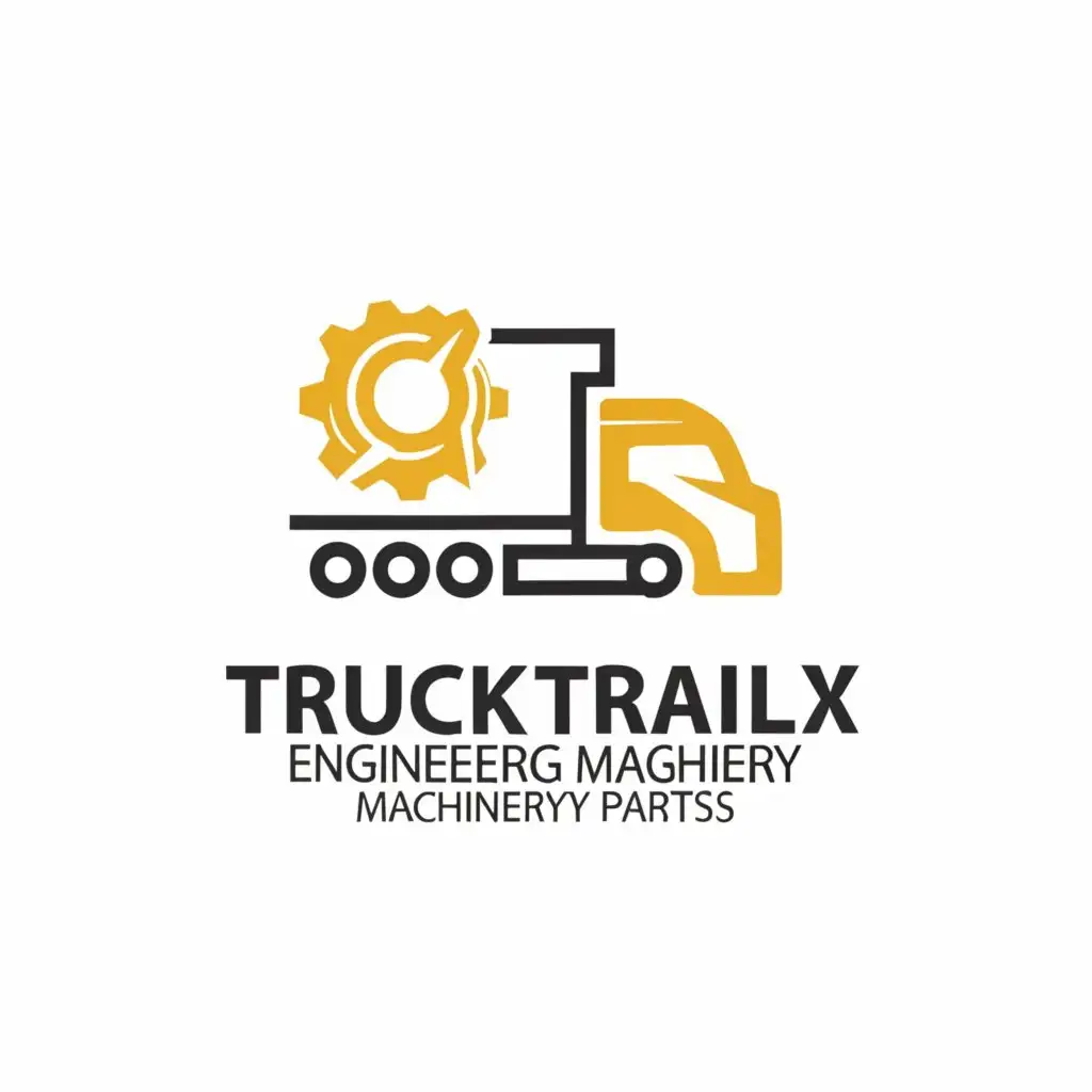 a logo design,with the text "truck, semitrailer, engineering machinery, parts", main symbol:truck, semitrailer, engineering machinery, parts,Minimalistic,be used in Retail industry,clear background