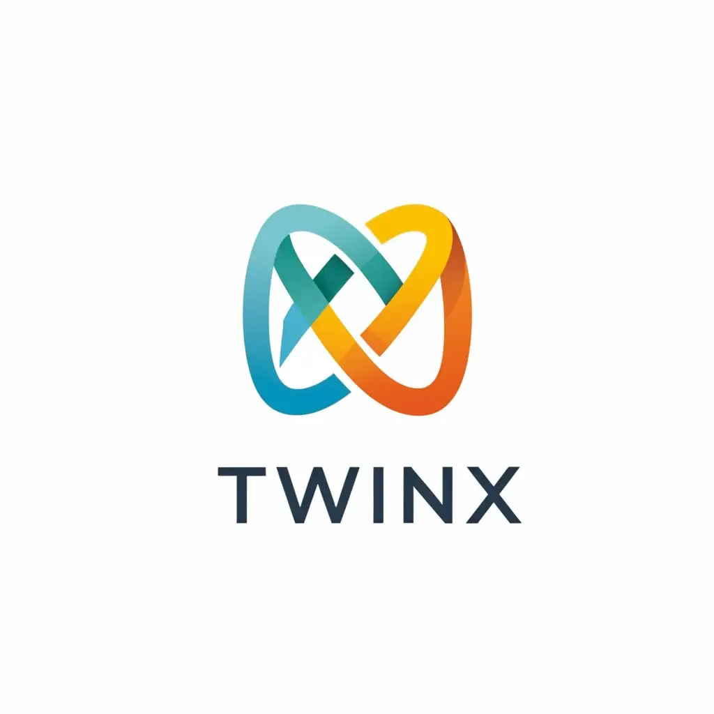a logo design,with the text "TWINX", main symbol:TWINX,Moderate,be used in Internet industry,clear background