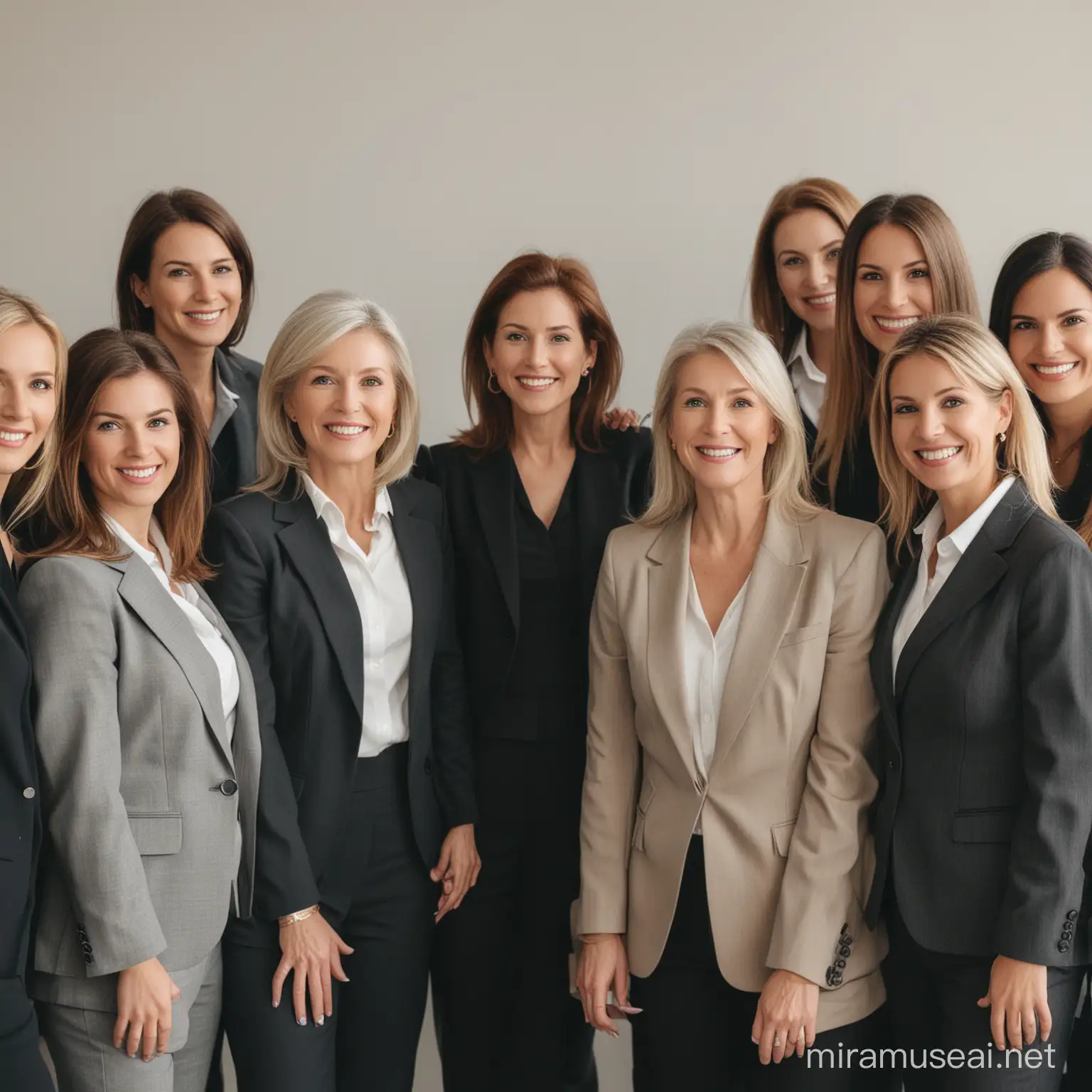 professional women of all age group together 