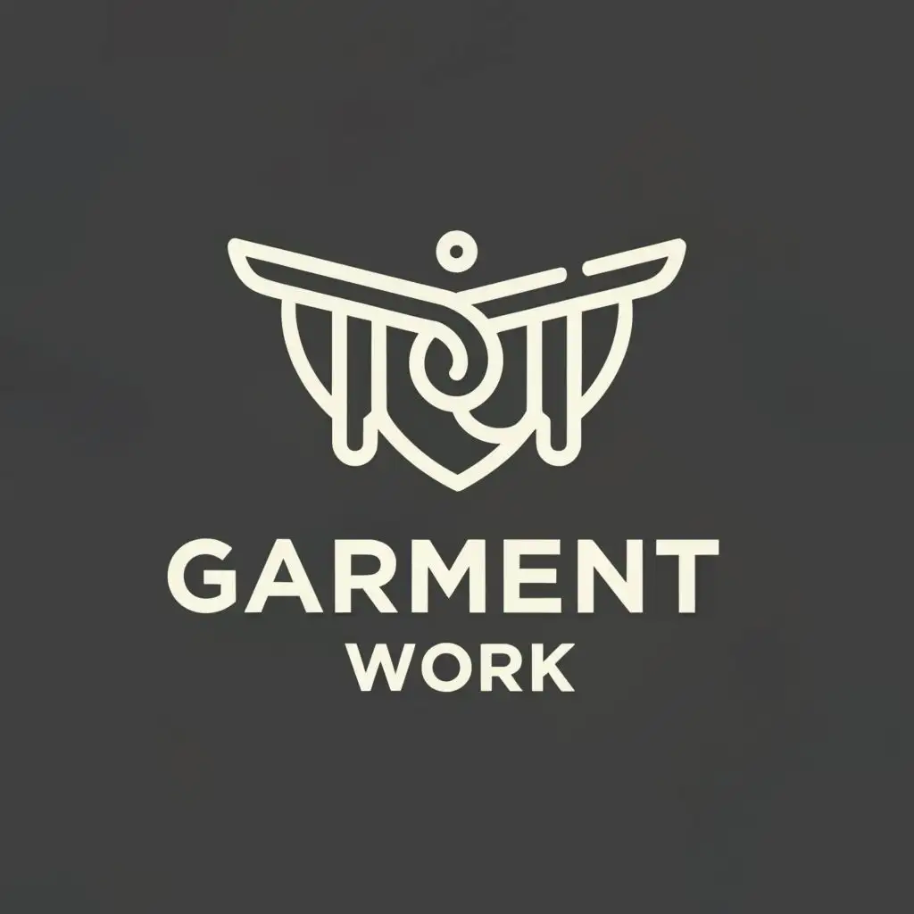 a logo design,with the text "Garment work", main symbol:Clothes,Moderate,clear background