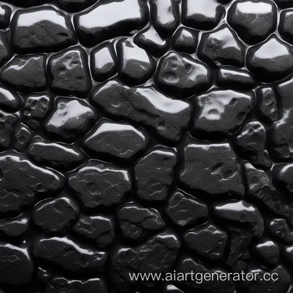 Из серого камня с порами вытекает черная нефть