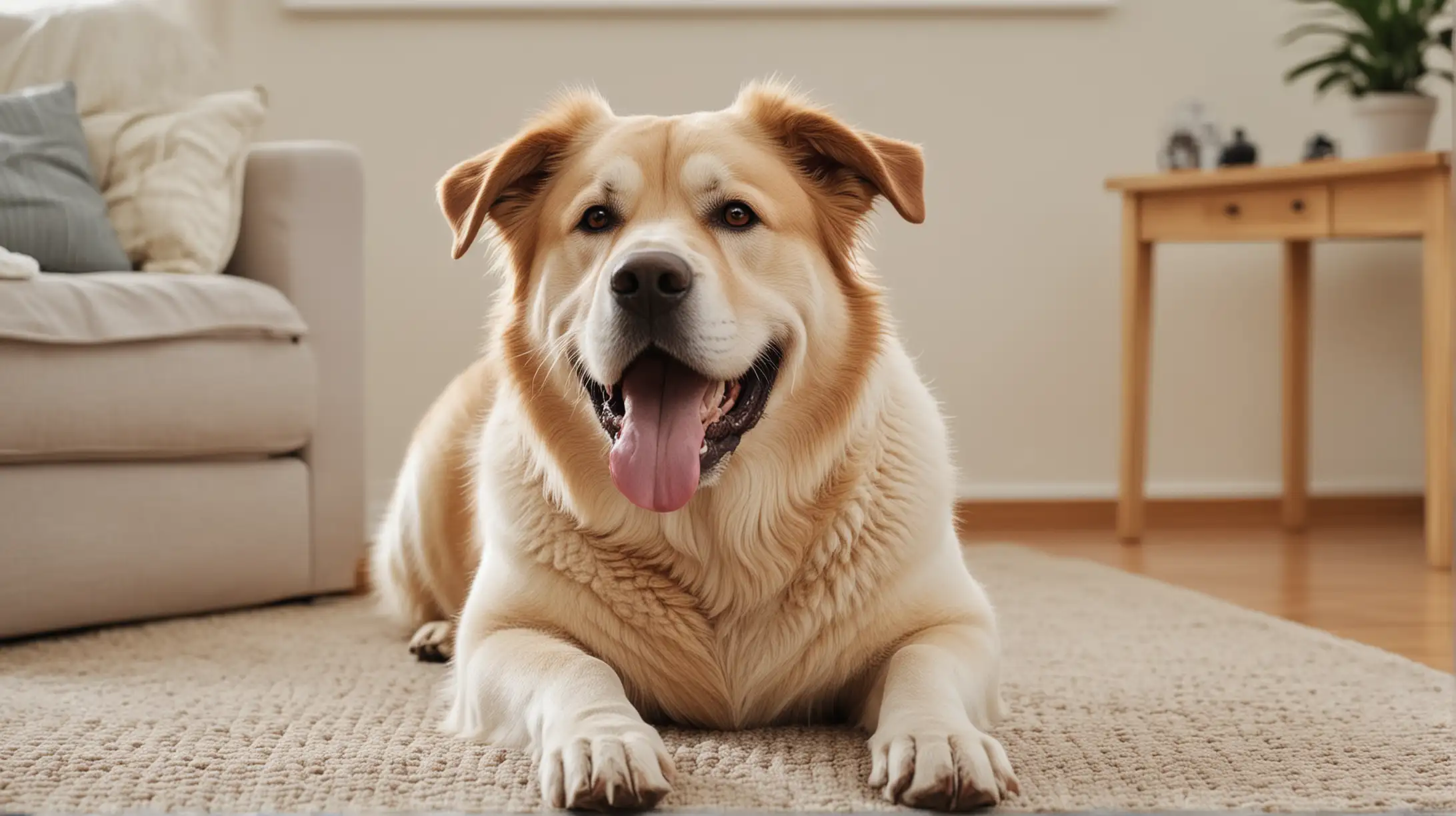 Happy Large Dog Enjoying Home Life in Australia