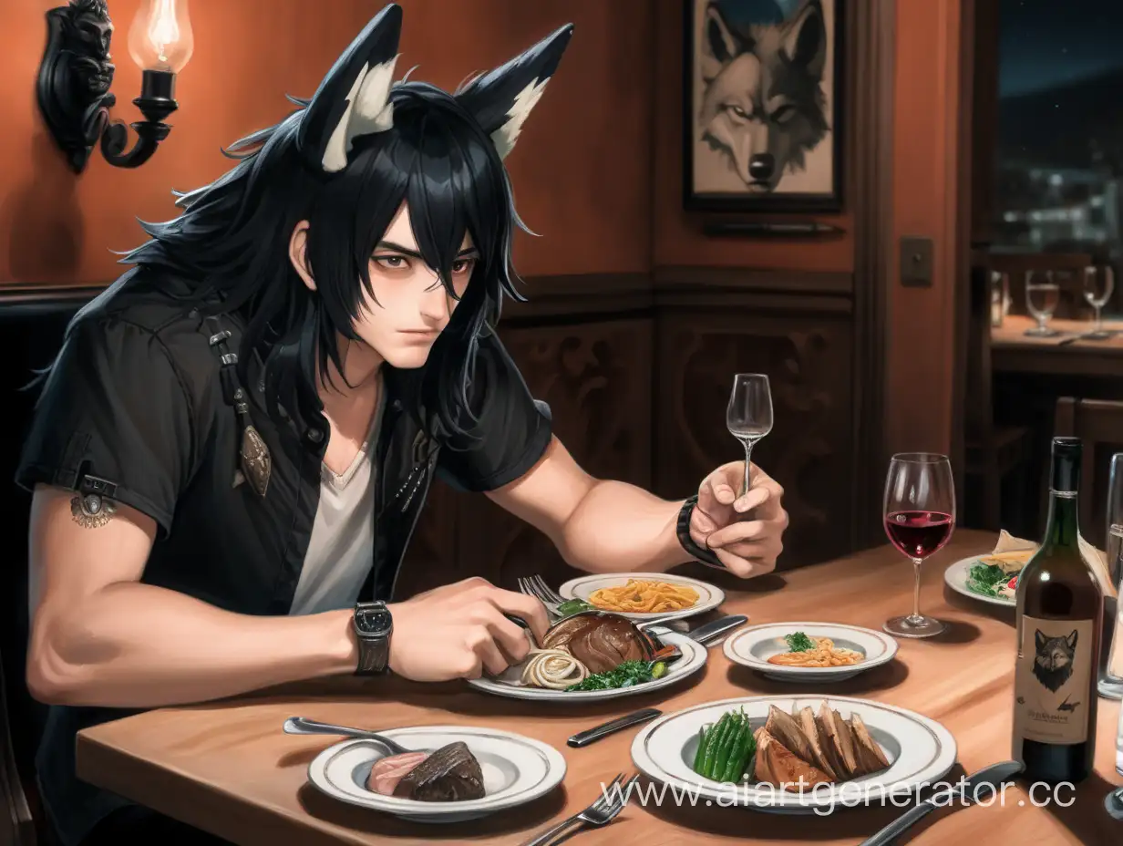 Solitary-Dinner-Lone-Wolf-Enjoying-a-Quiet-Meal
