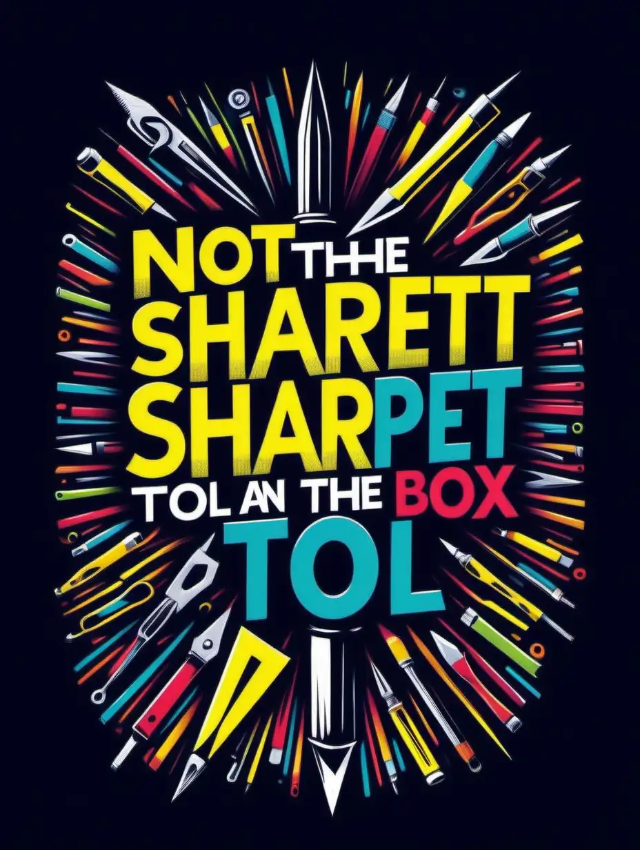 Colorful Typography Art Not The Sharpest Tool In The Box TShirt Graphic