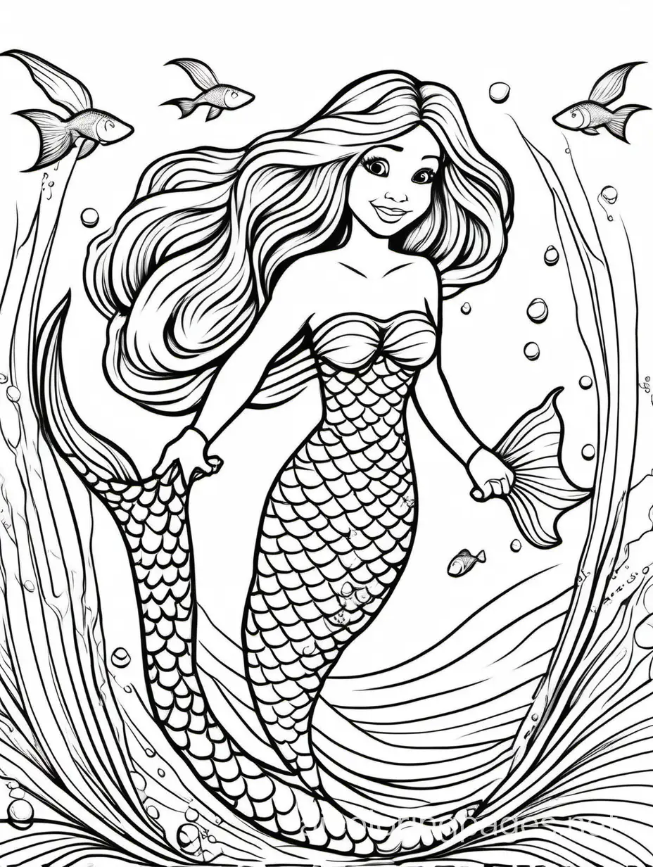 Simple-and-Fun-Mermaid-Coloring-Page-for-Kids