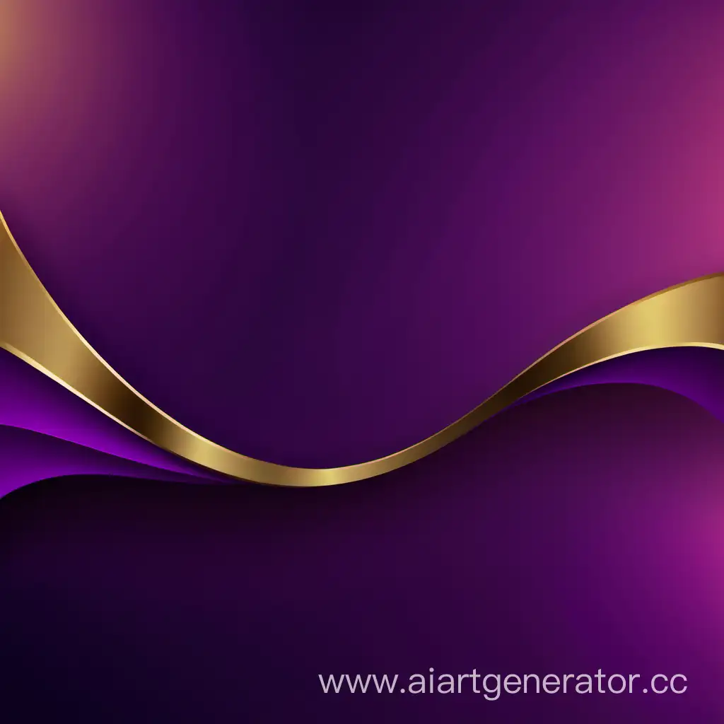 Elegant-Solid-Purple-Gradient-with-Golden-Curved-Lines