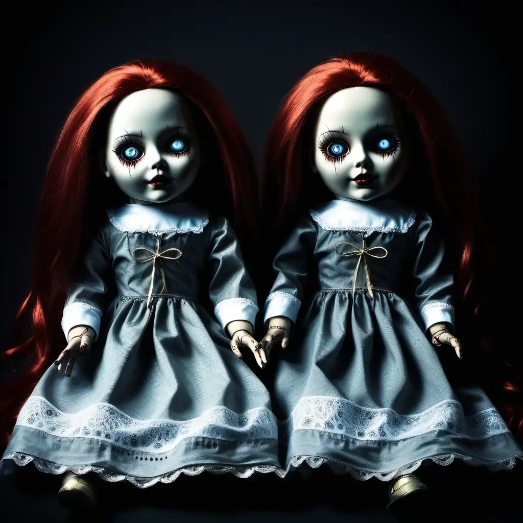 twin sisters, one good, the other evil. one dies and her spirit is sent into a doll, the doll is given to the living sister