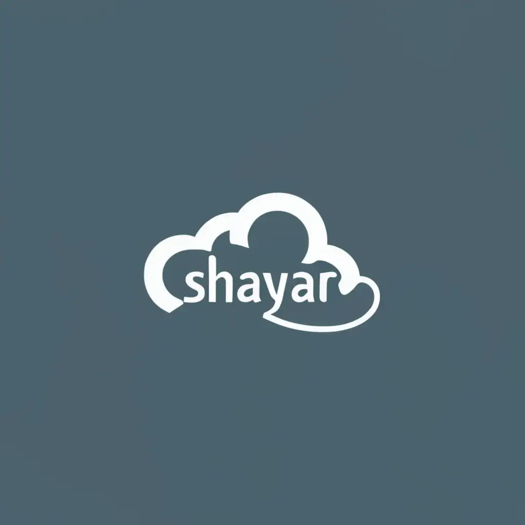 logo, Shayar cloud flying , with the text "Wandering clouds", typography, be used in Entertainment industry