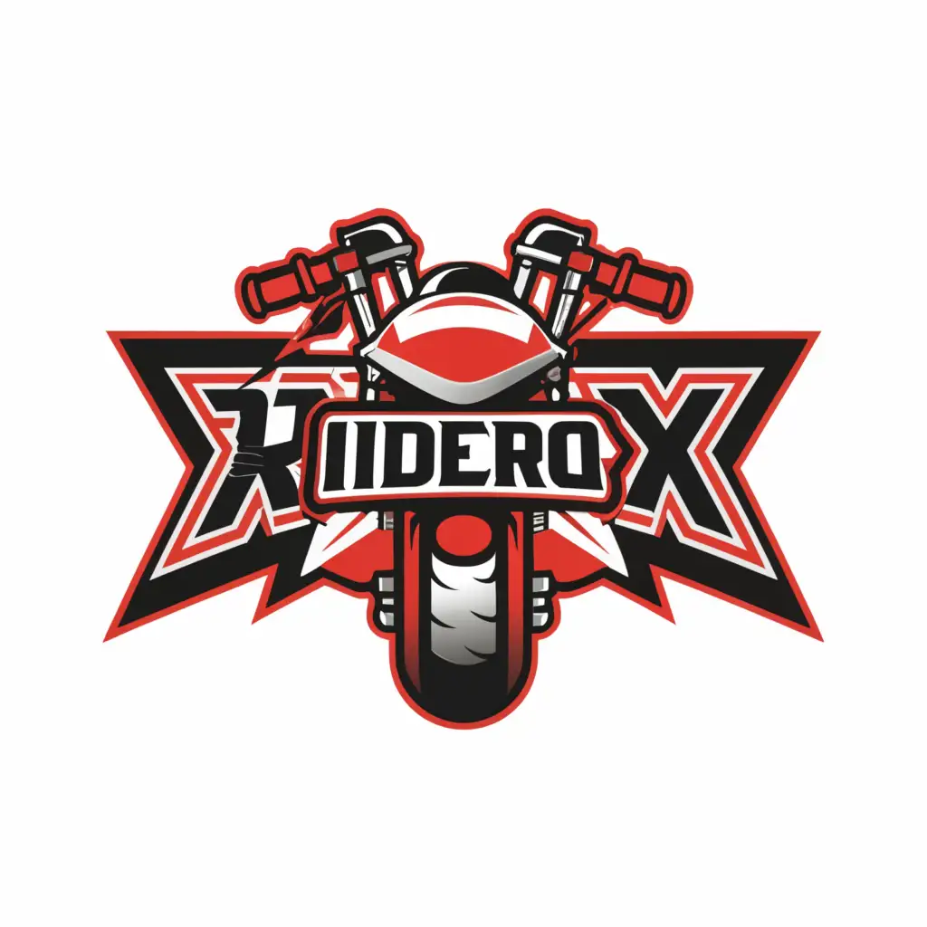 a logo design,with the text "RideroX", main symbol:Motor bike,complex,be used in Sports Fitness industry,clear background