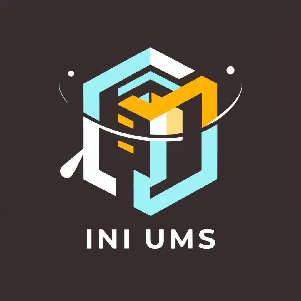 a logo design,with the text "INI UMS", main symbol:UMS,Moderate,be used in Technology industry,clear background