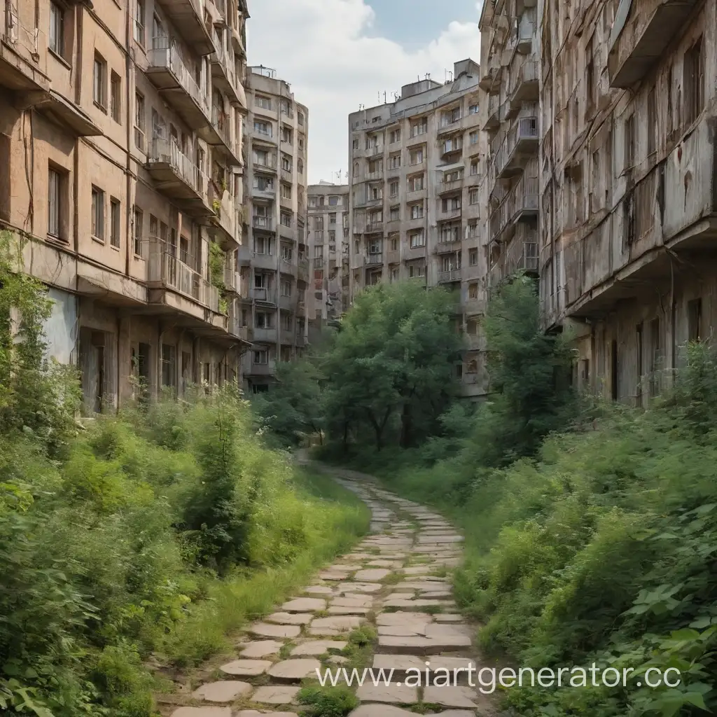SovietEra-Architecture-Along-Serpentine-Walkways
