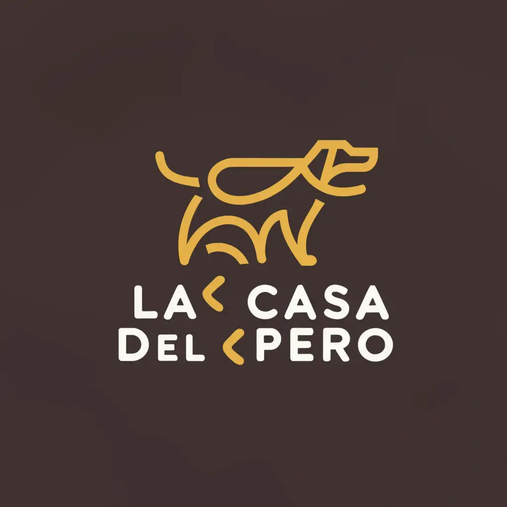 a logo design,with the text "The house of the dog keeper", main symbol:I'm in need of a logo for my newly established club/restaurant. The establishment goes by the name of "Option 1". Let's dive into the specifics:

- **Style:** I'm looking for a modern and minimalistic design to represent the brand. Clean lines and simplicity are key here.

The ideal candidate for this project would have experience in creating sleek, contemporary logos with a strong understanding of color theory. A portfolio of similar work would be highly appreciated.


The name is La casa del perreo ( the house of the dogs)
I need dog theming all around something that is eye catching but simple,Moderate,clear background