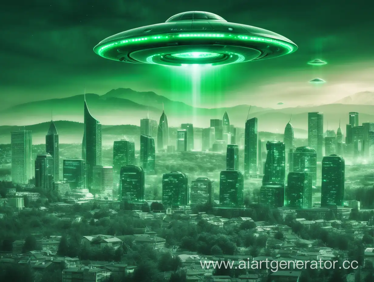 UFO-Abduction-Modern-City-Enveloped-in-Green-Light