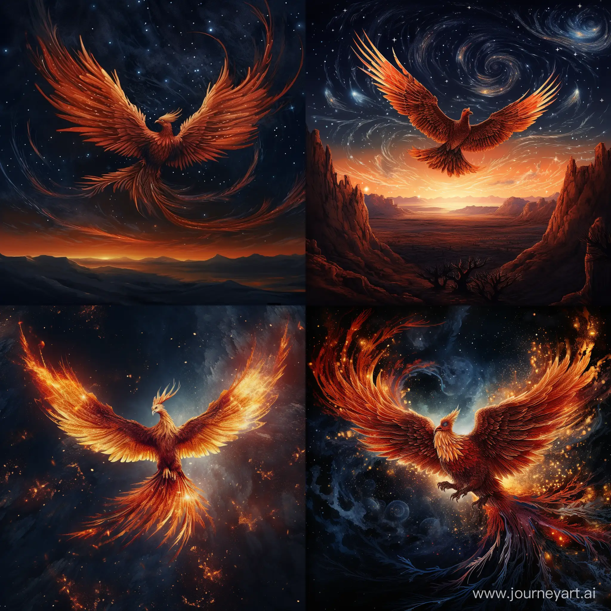 Majestic-Phoenix-Soaring-Through-Starlit-Skies
