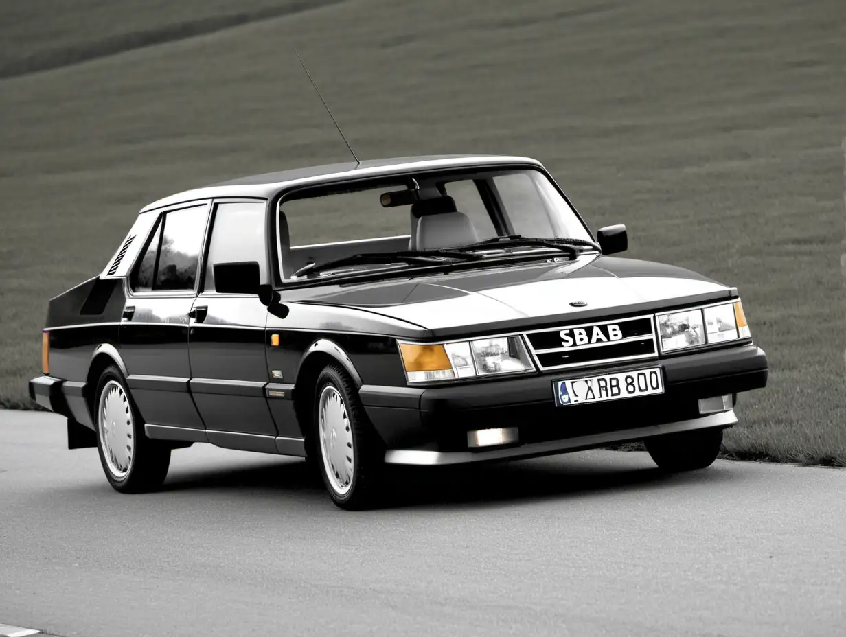 Classic Saab 900 Elegant Vintage Car in Timeless Glory