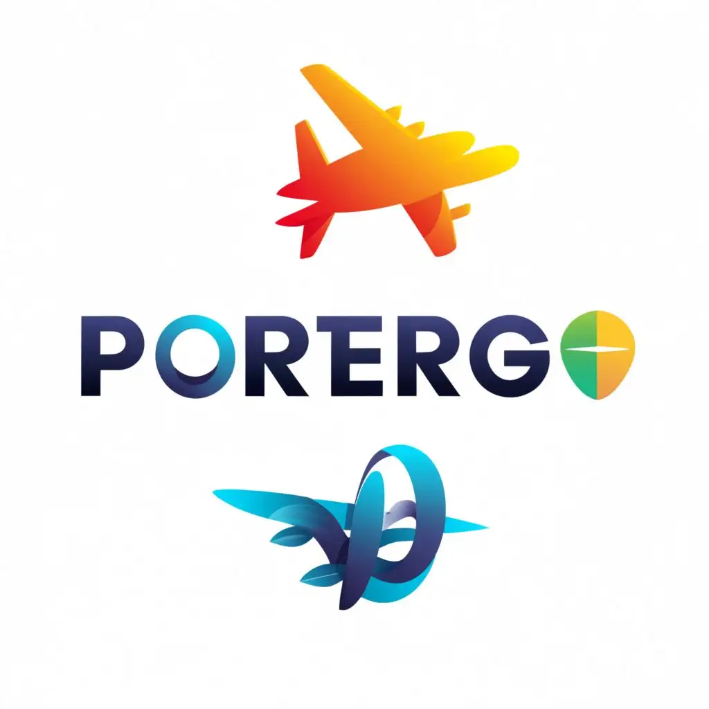 LOGO-Design-For-PorterGO-Reliable-Gradient-Typography-Symbolizing-Trustworthiness-in-the-Travel-Industry