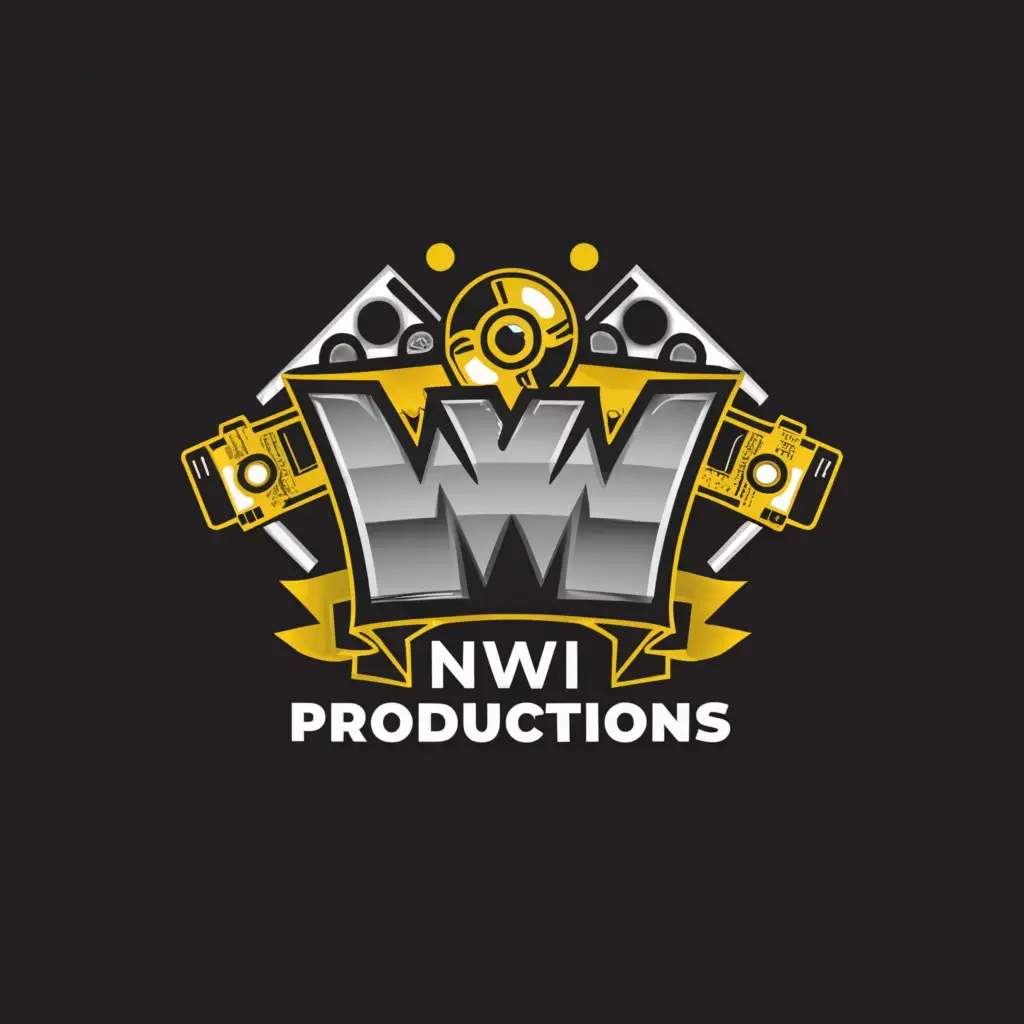 a logo design,with the text NWI Productions, main symbol: Production company for wrestling and movies, complex, be used in Entertainment industry, clear background