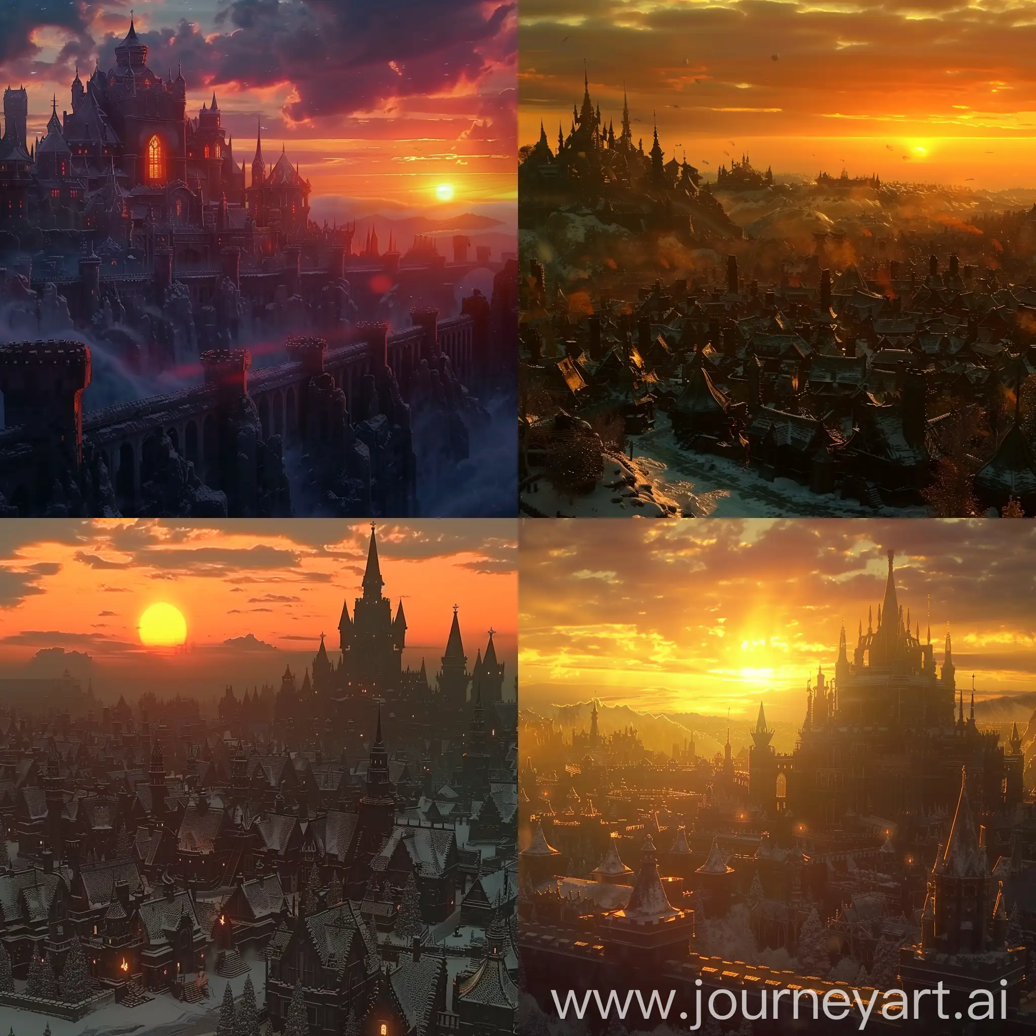 Mystical-Sunset-Over-City-of-Praag-Animated-Artwork-from-Warhammer-Fantasy-Universe