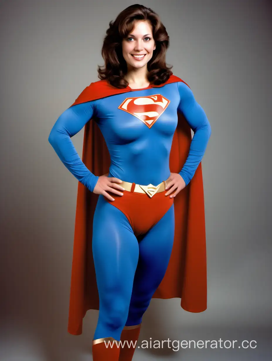 Empowering-1980s-Style-Joyful-Muscular-Woman-in-Soft-Superman-Costume
